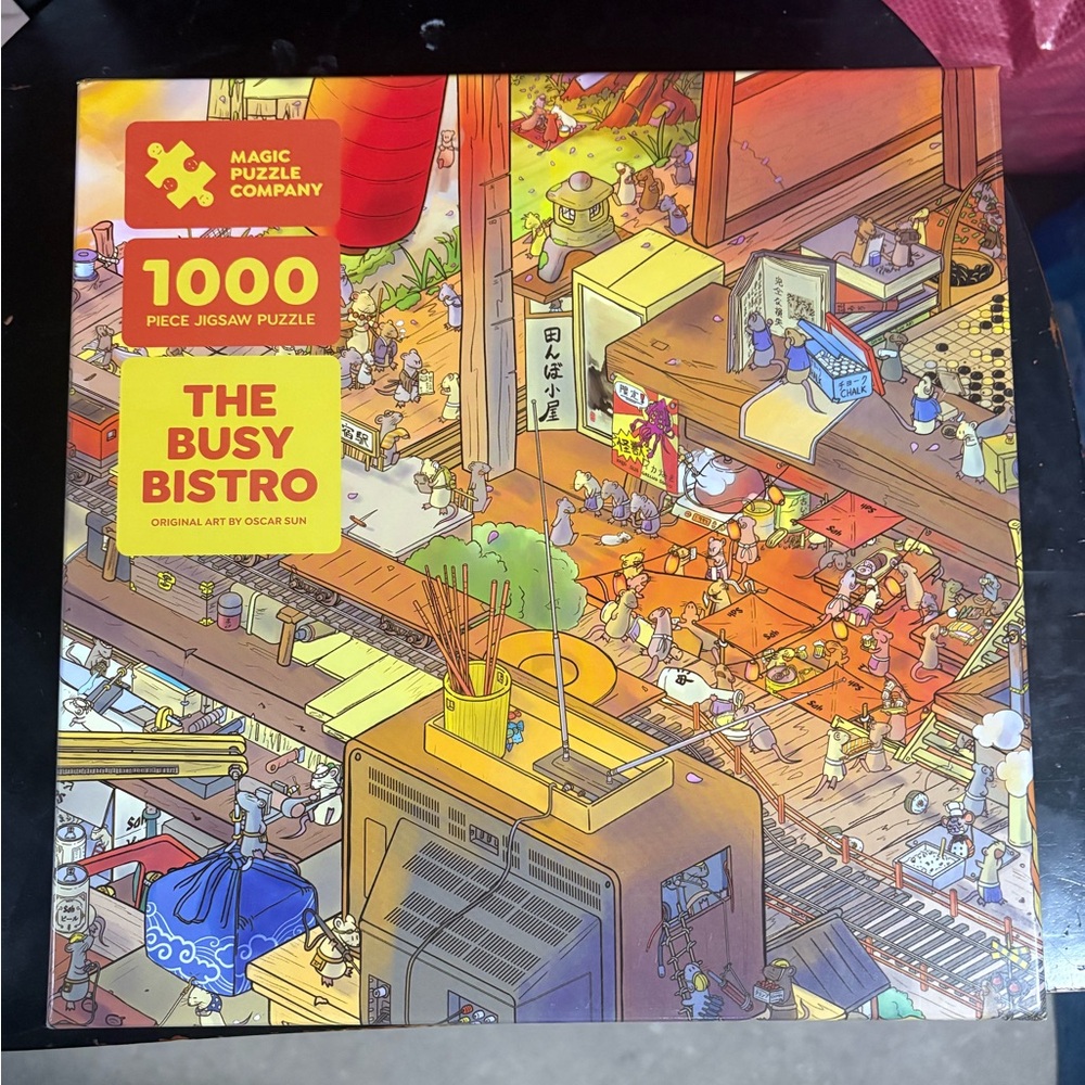 The Busy Bistro 1000-Piece Jigsaw Puzzle - Yellow/Orange Artwork